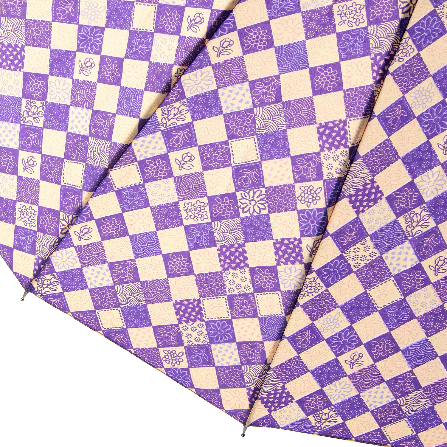 パッチワーク 16本骨 長傘 - 画像5