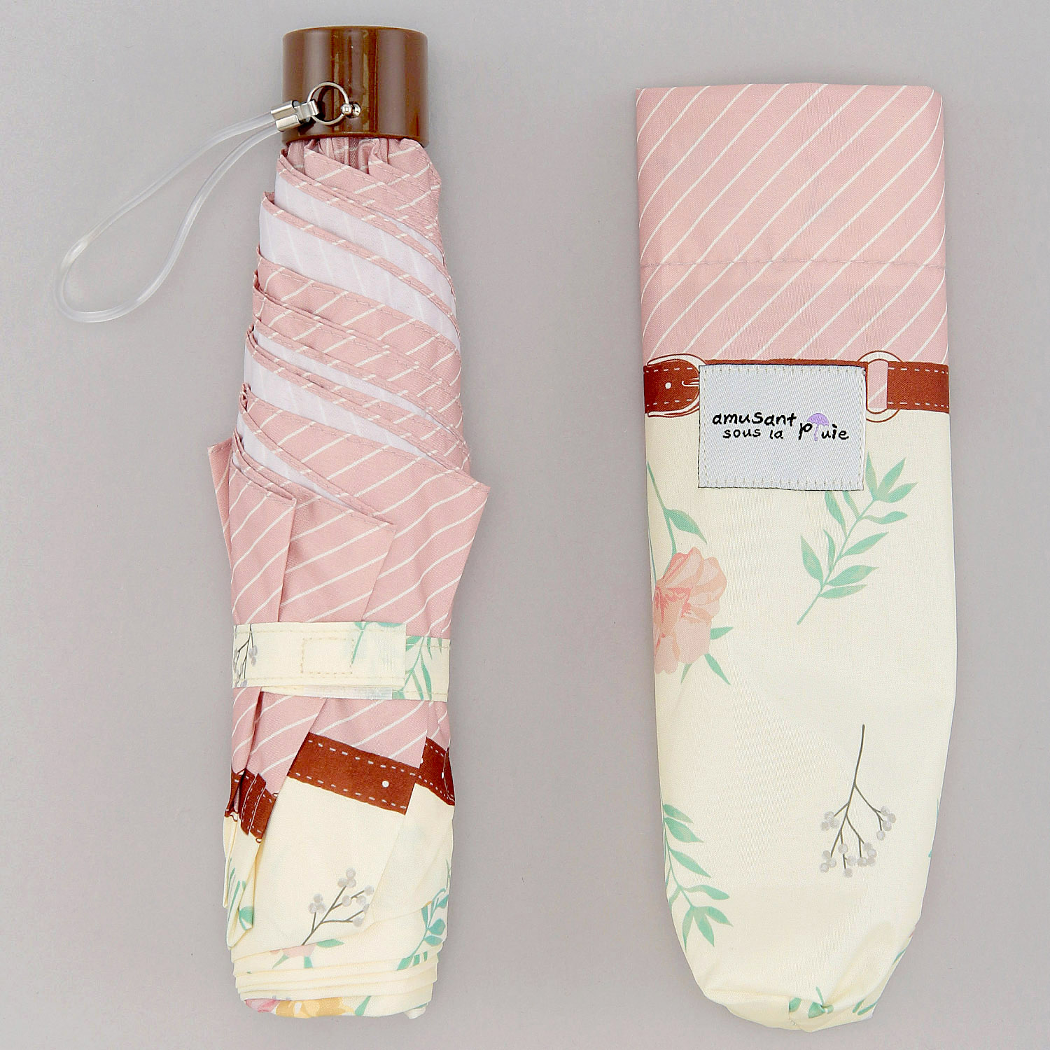 【耐風仕様】 フローラルスカーフ折傘 - 画像2