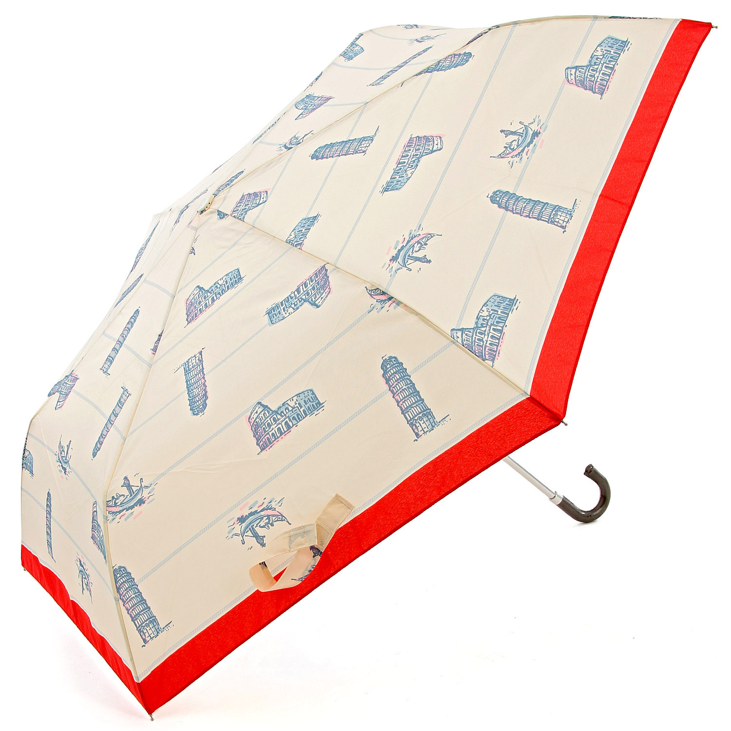 【耐風骨】 レトロイタリー 折傘55cm - 画像1