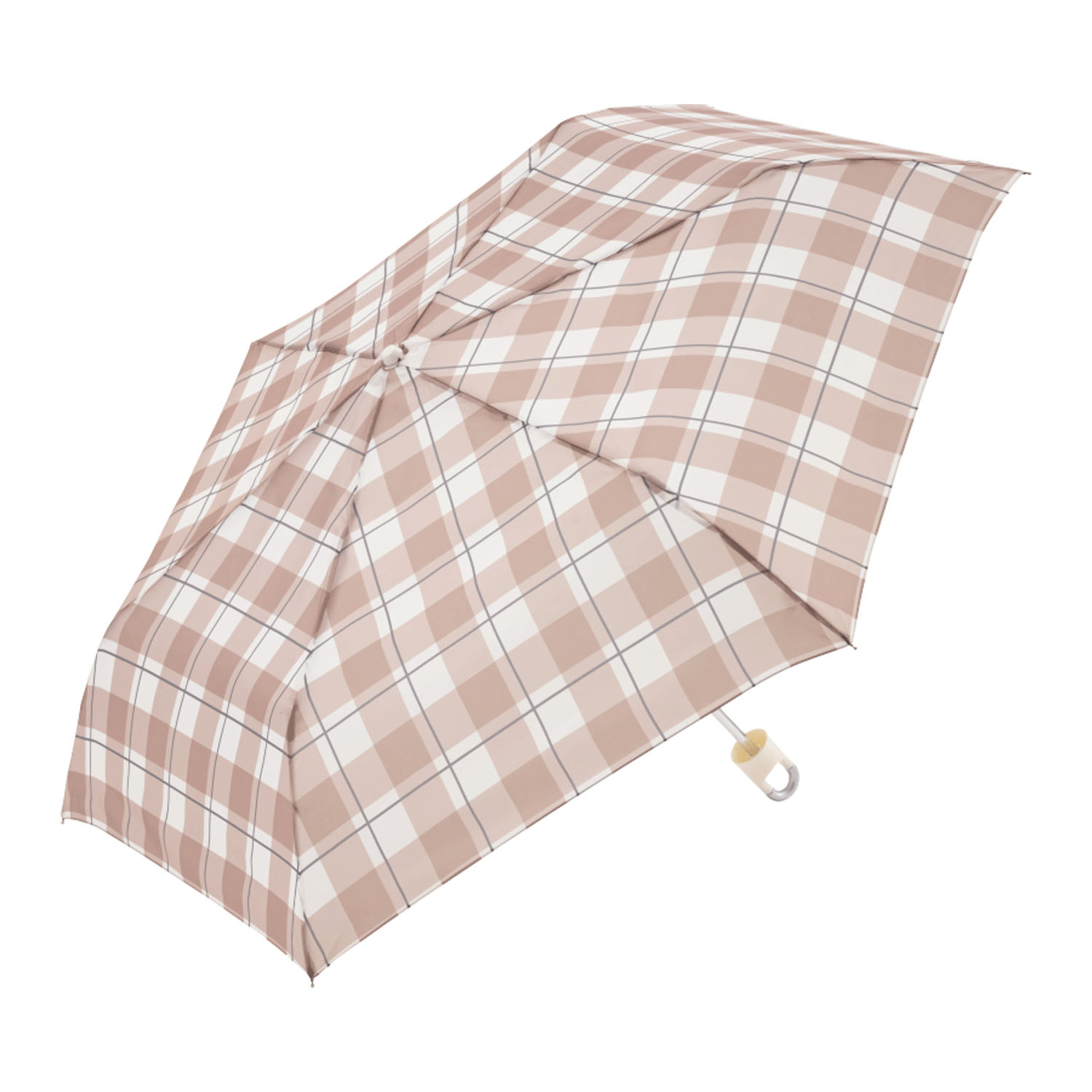 ベーシック 55cmチェック カラビナ折傘 - 画像1