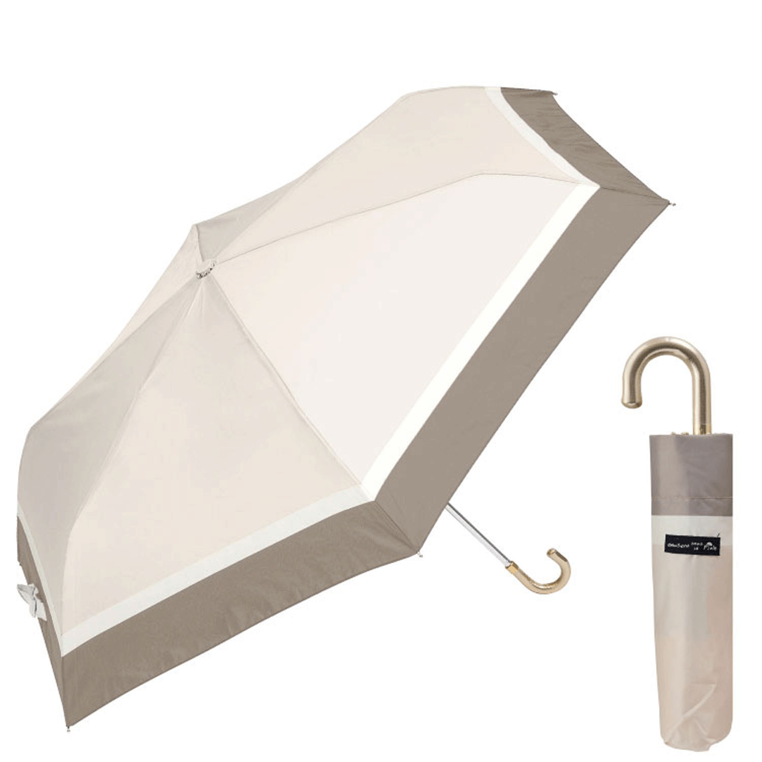 【耐風骨】 ナチュラルボーダー 折傘 - 画像3