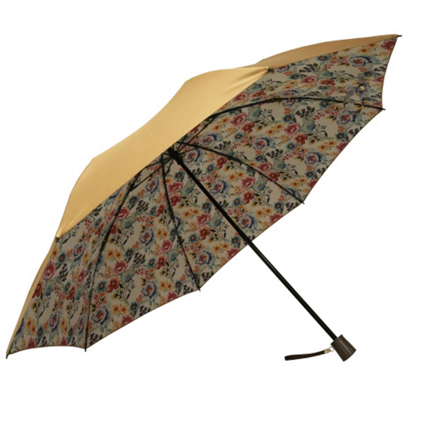サテン両面花プリント折傘 - 画像5