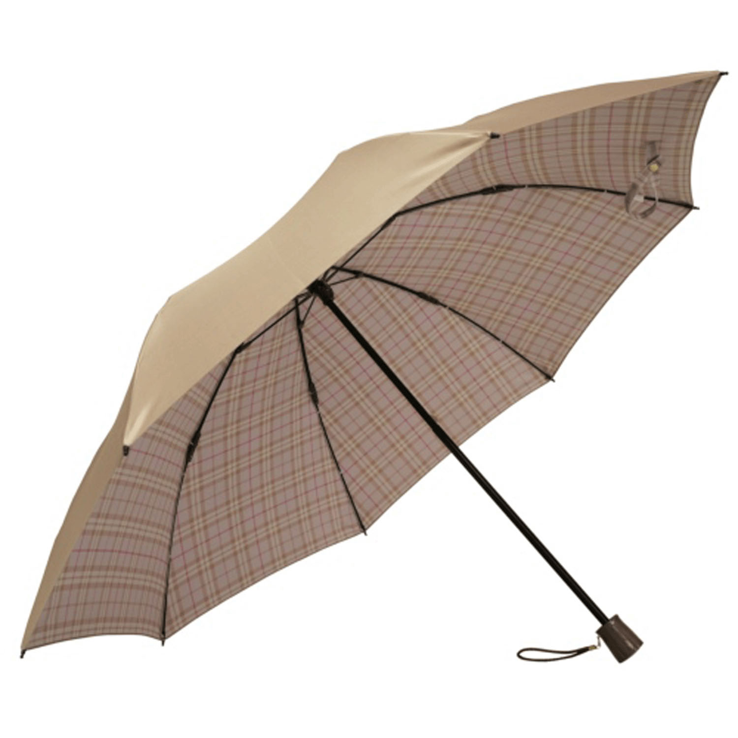 サテン両面プリント格子折傘