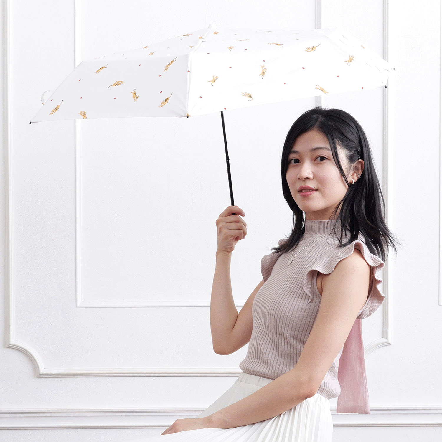 【nifty cokors】ハートタイガースレンダーミニ傘