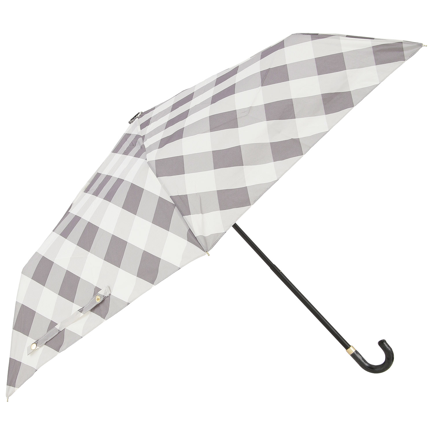 ブロックチェック折傘