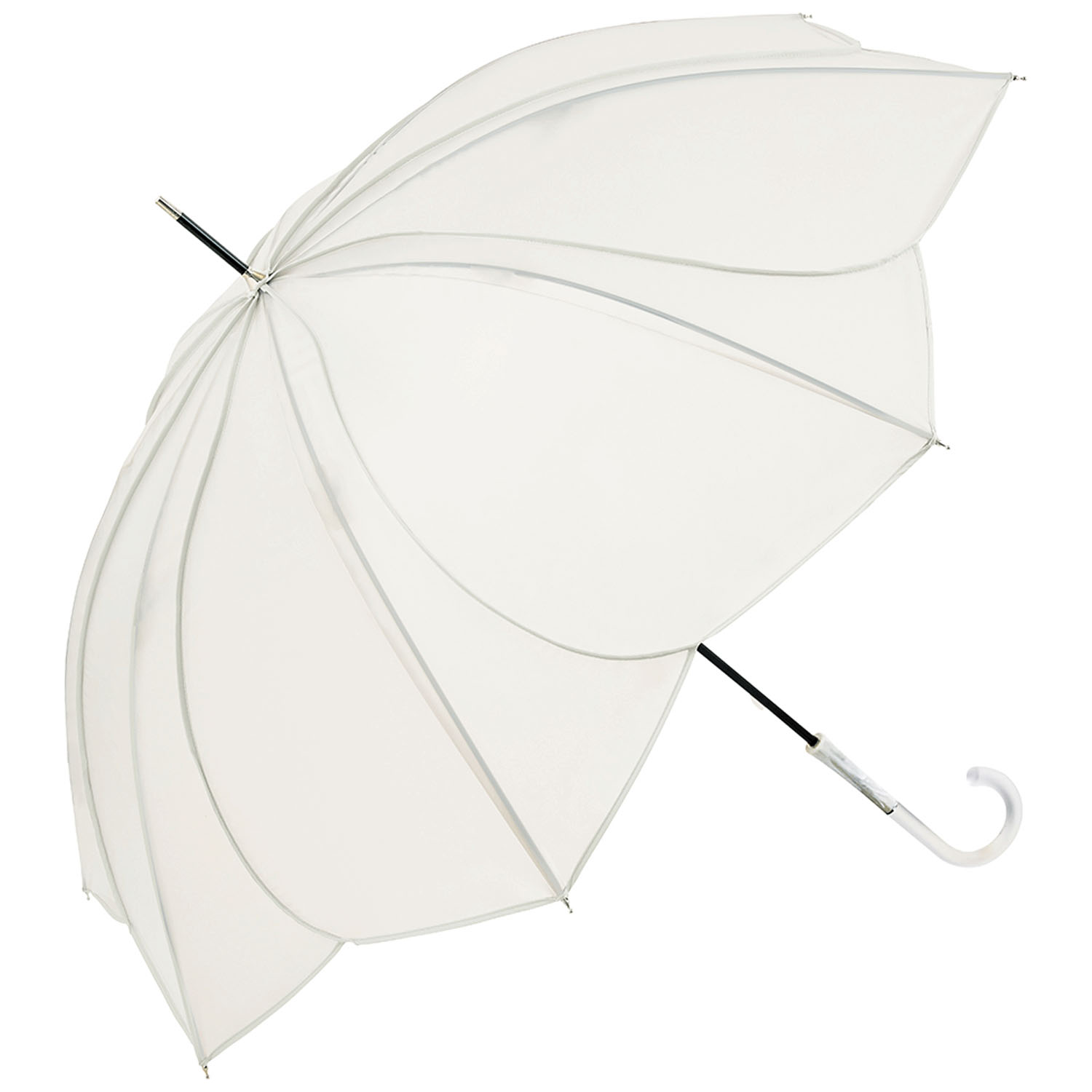 【because】 クリアアンブレラ／パウダリーフローラ 長傘