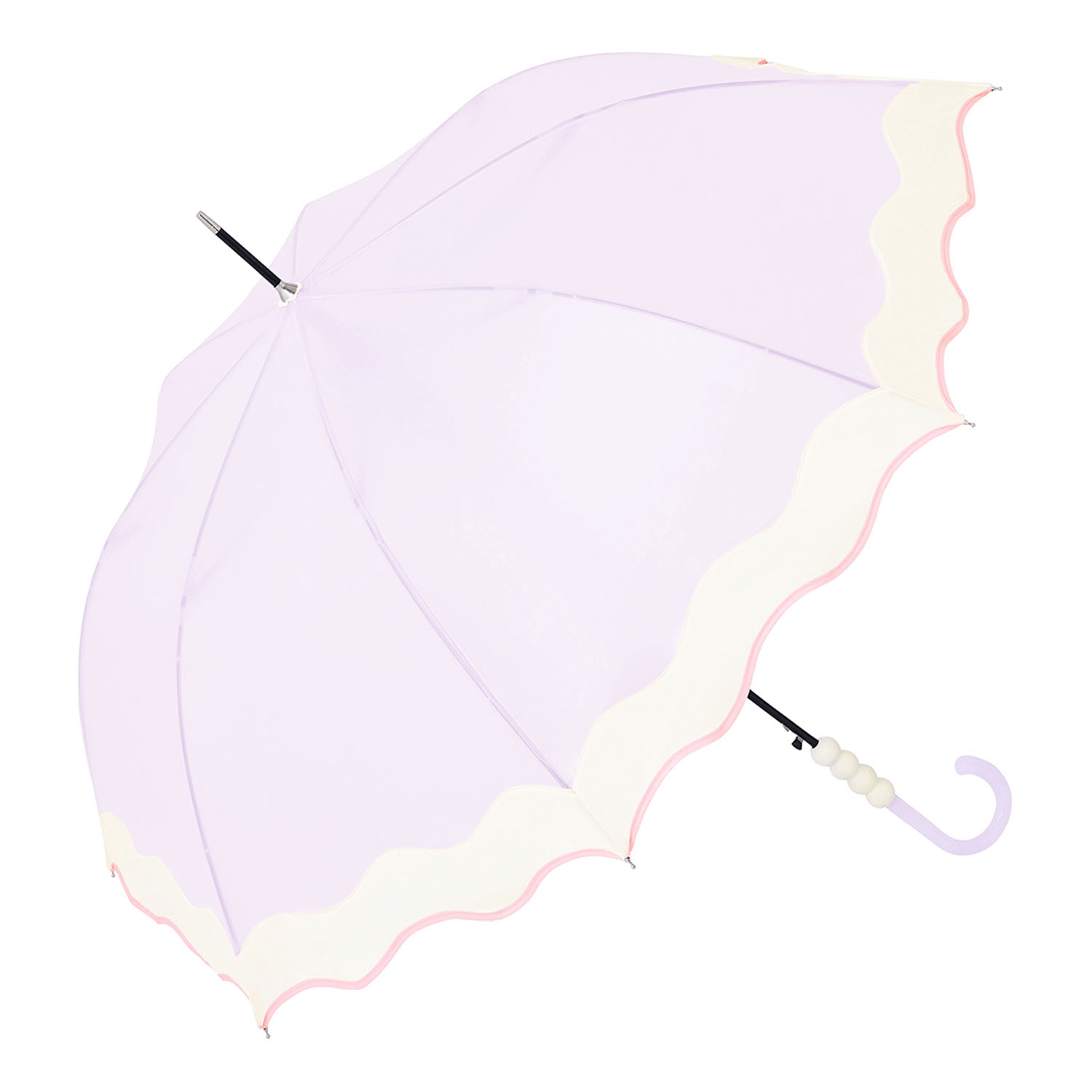 【because】 クリア／ナミナミ長傘 - 画像8