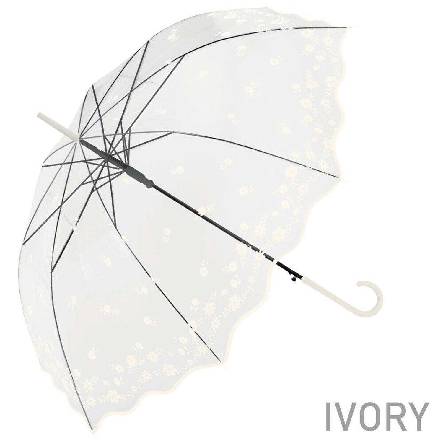 レースフラワービニール長傘 - 画像4