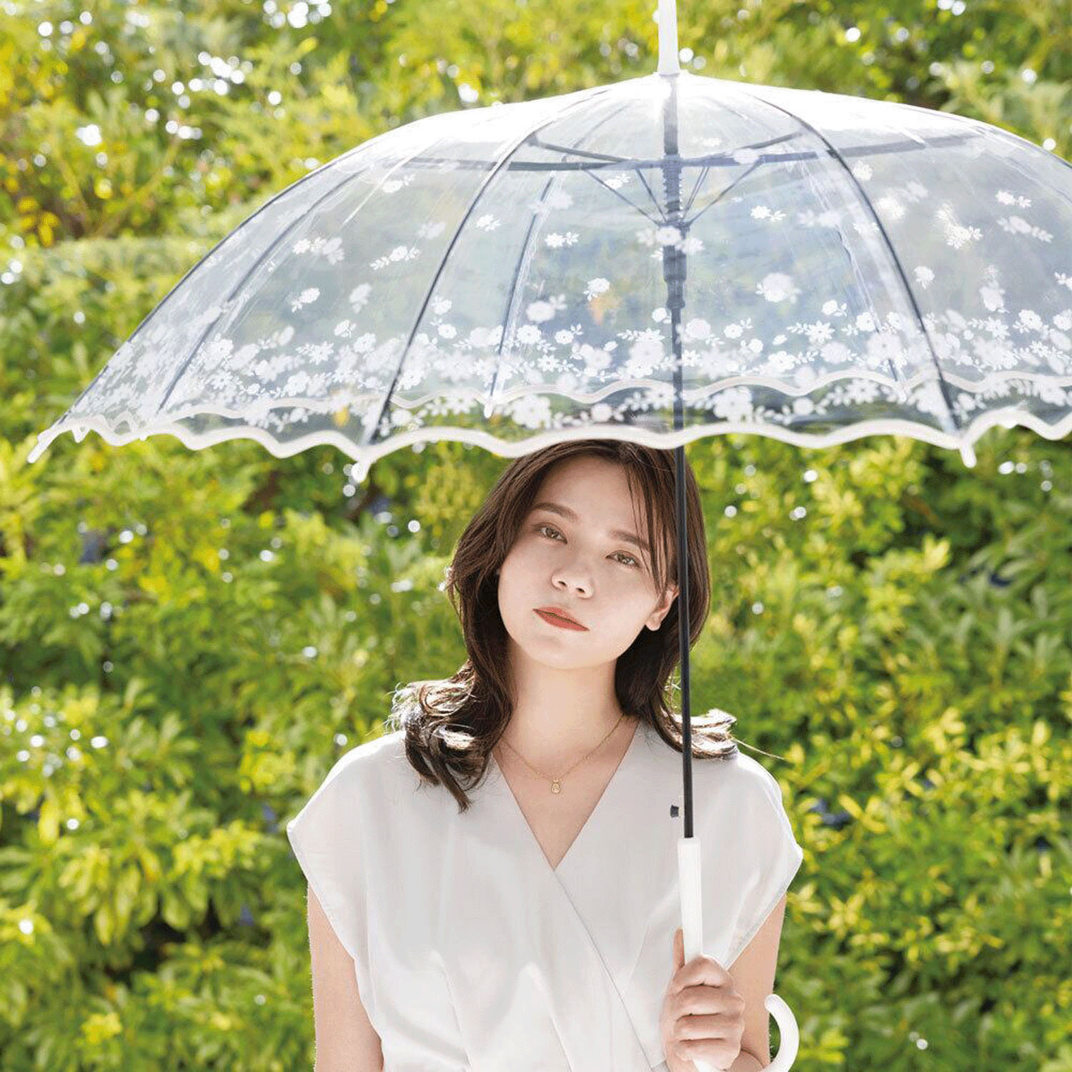 レースフラワービニール長傘
