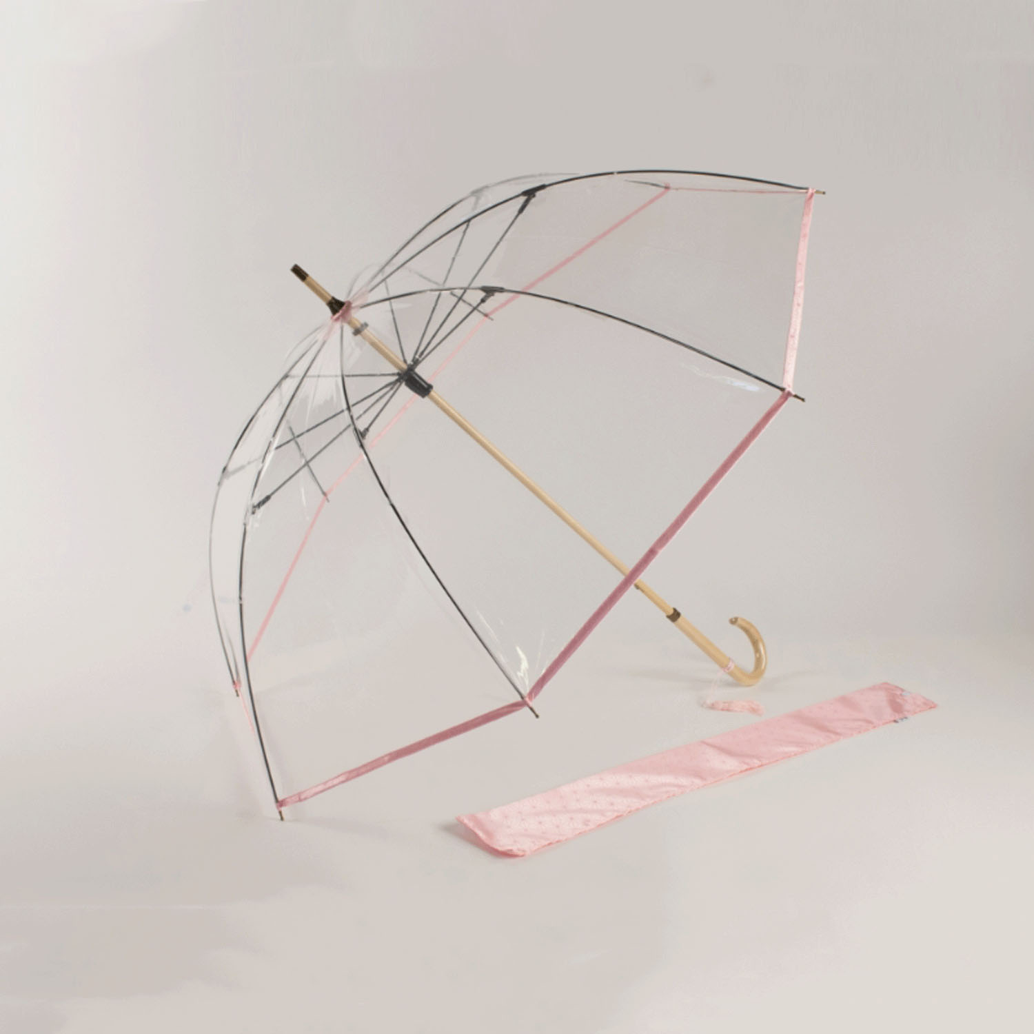 【日本製】 宮内庁御用ビニール傘 縁結 雅（みやび）8本骨ビニール傘 - 画像2