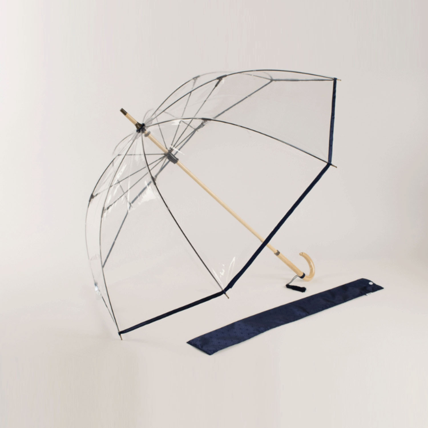 【日本製】 宮内庁御用ビニール傘 縁結 雅（みやび）8本骨ビニール傘 - 画像3