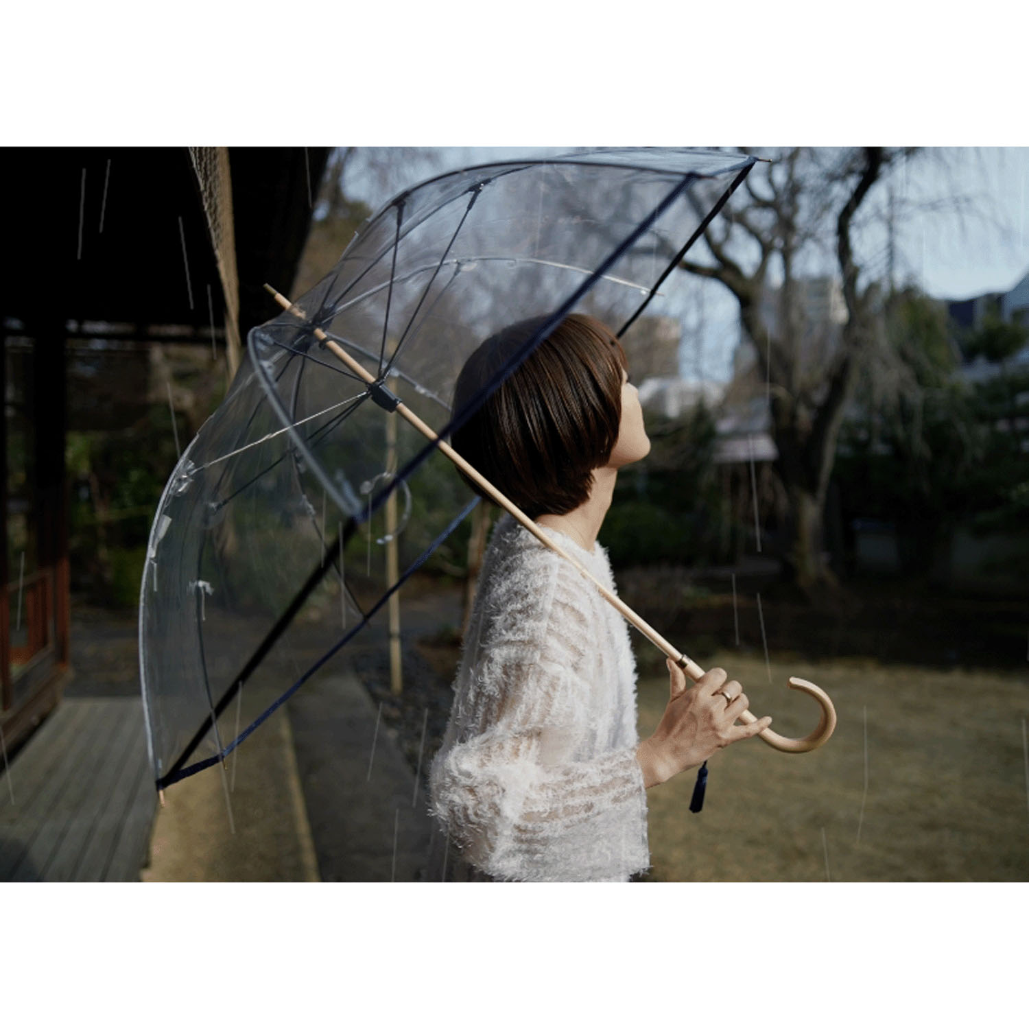 【日本製】 宮内庁御用ビニール傘 縁結 雅（みやび）8本骨ビニール傘 - 画像8