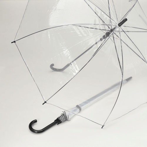 【セットでお得】透明64cm黒手元ジャンプ長傘48本入り