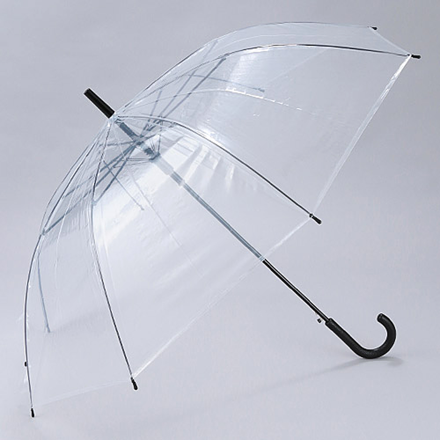 透明65cm 抗菌ハンドル ジャンプ長傘 48本入り