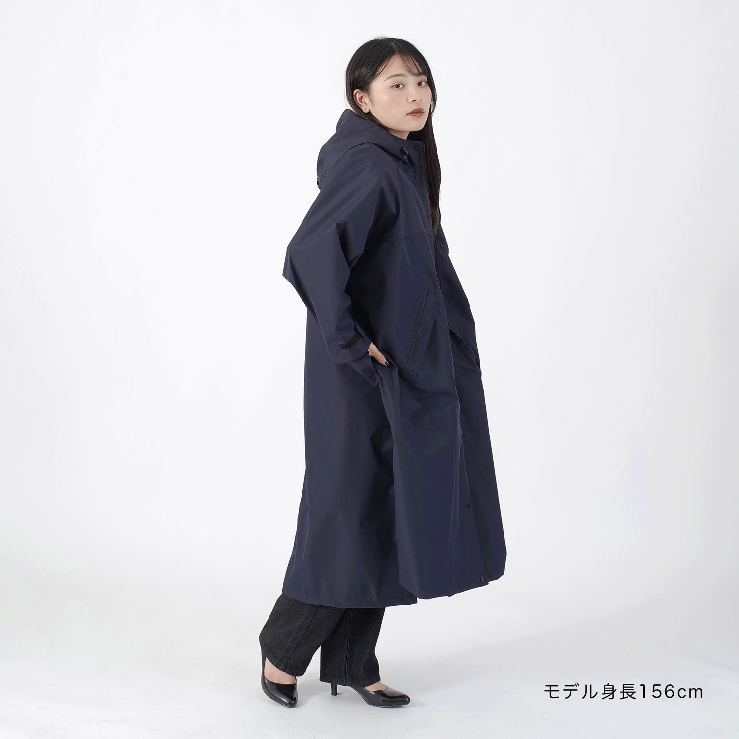 【nifty colors】 ドルマンレインコート - 画像8