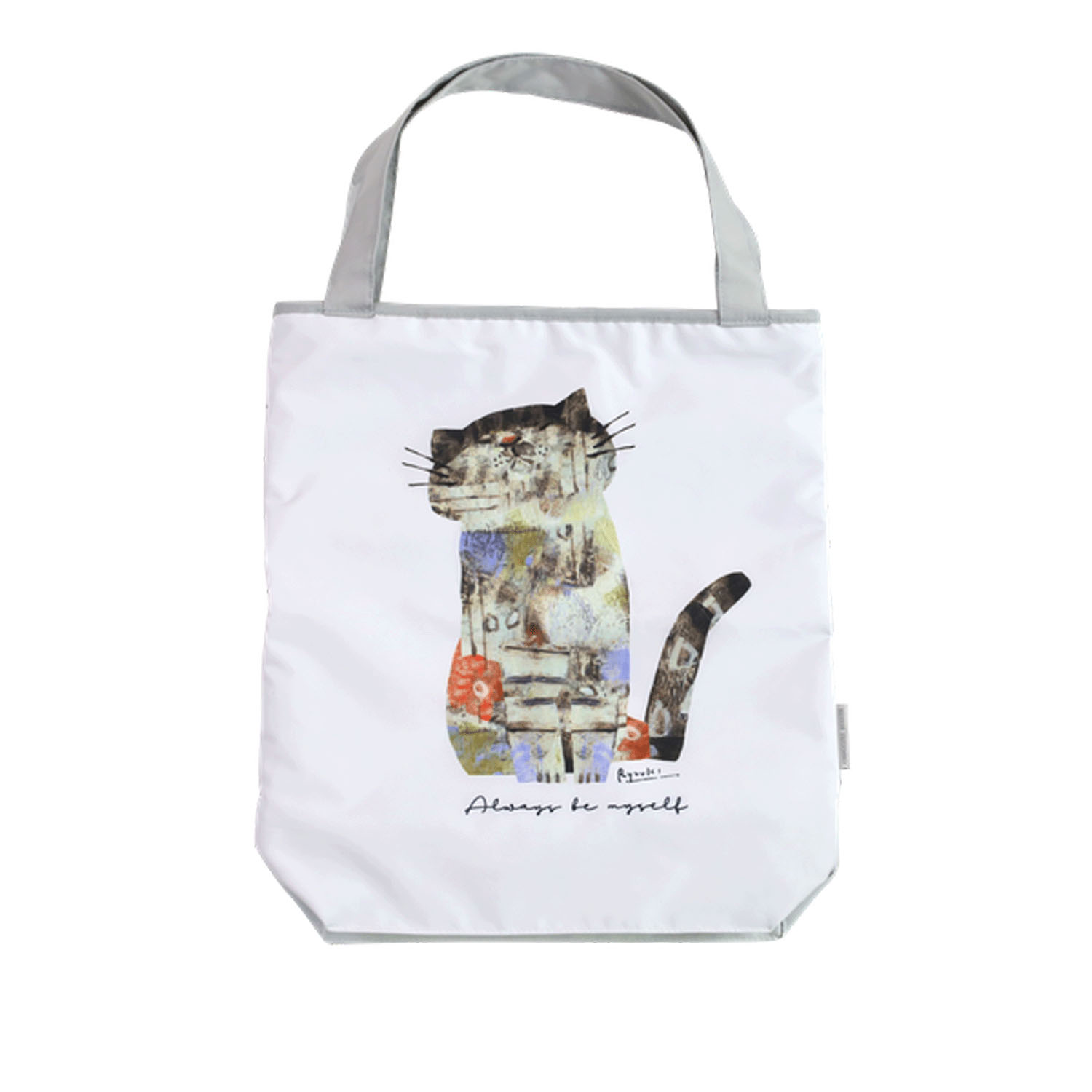 「深尾竜騎」コラボ ごろりん猫イラストトートバッグ - 画像2