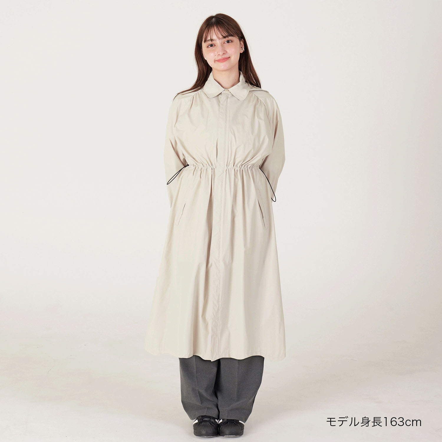 【ピーチドロップ】ギャザースレンカラーレインコート - 画像14