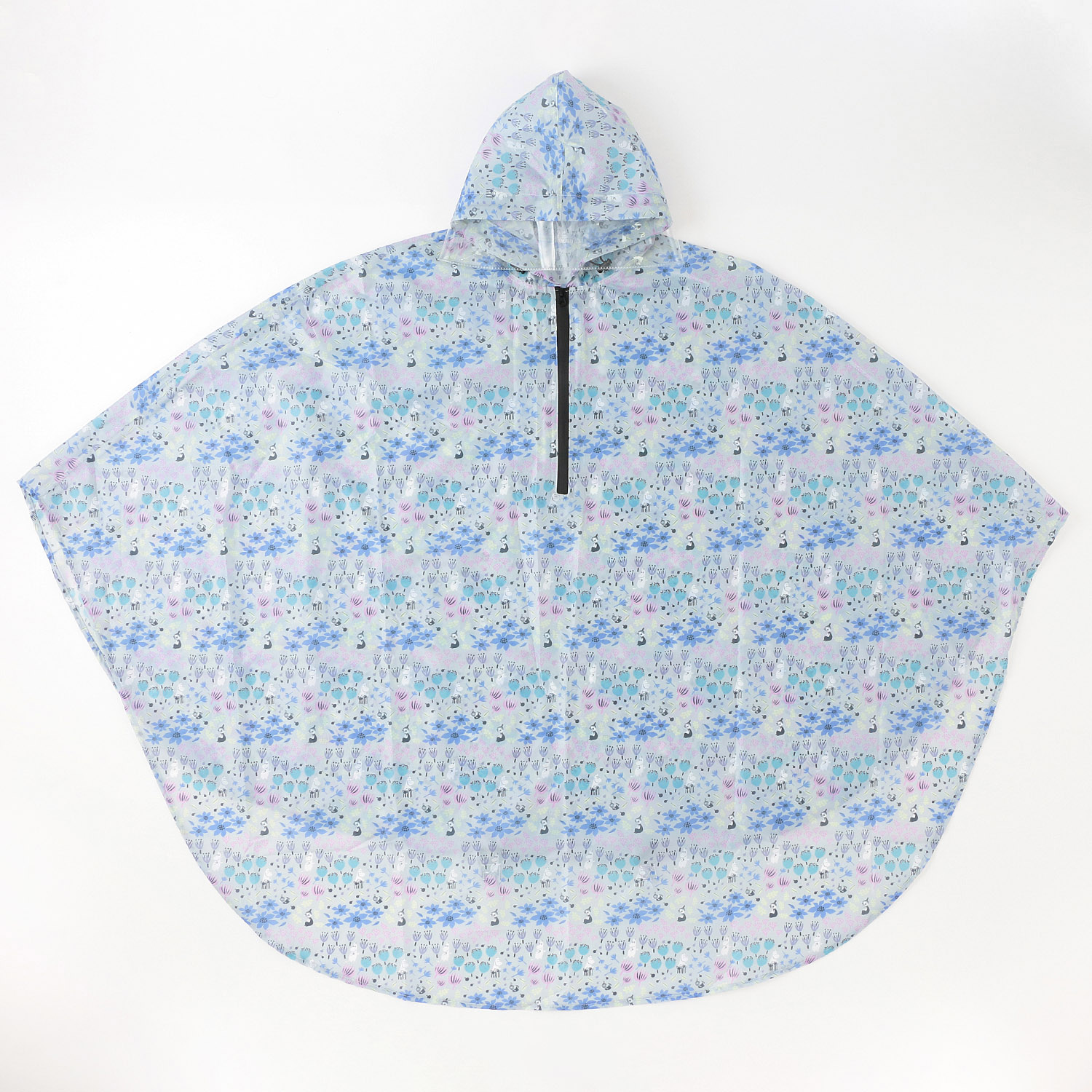 MOOMIN  自転車レインポンチョ ムーミンと花