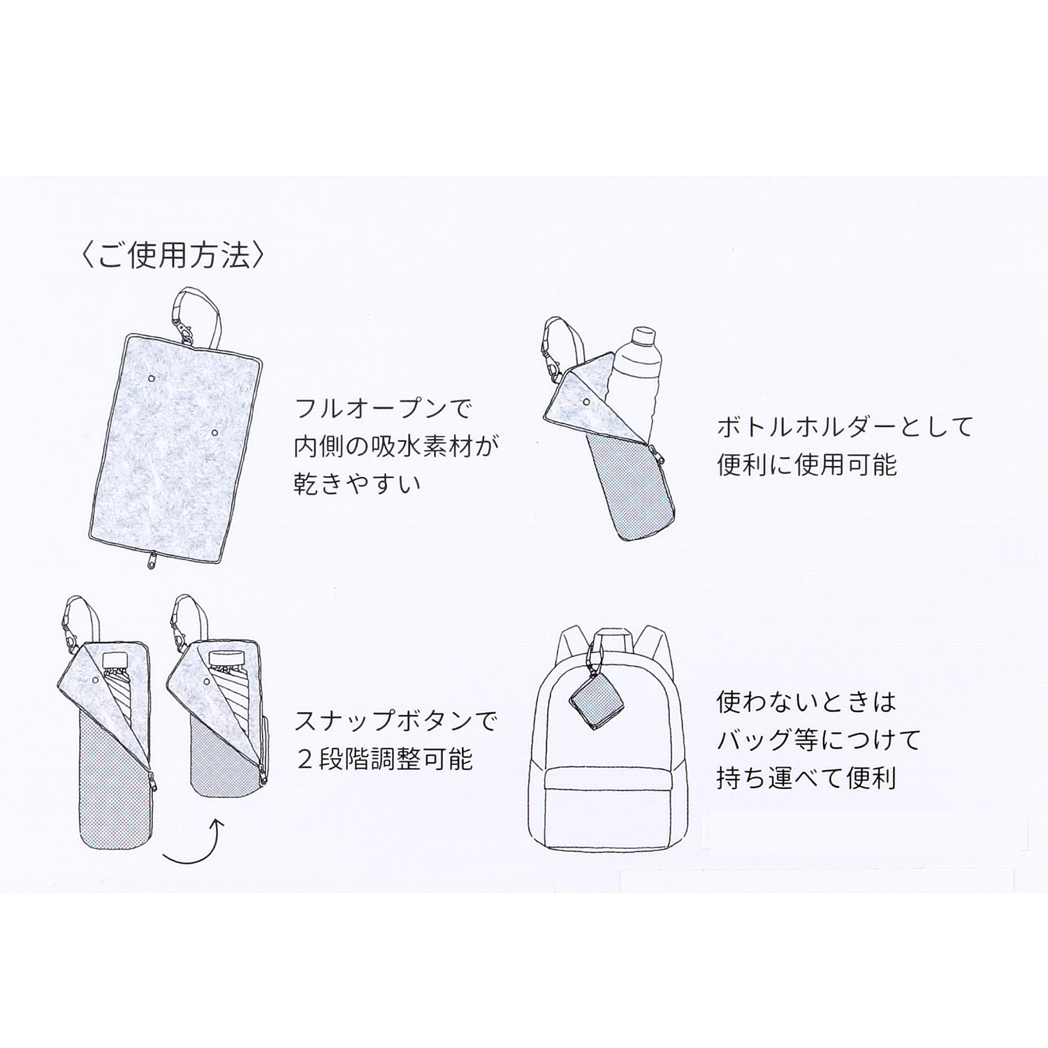 MOOMIN 吸水機能付き傘ケース ボーダーリトルミイ - 画像7