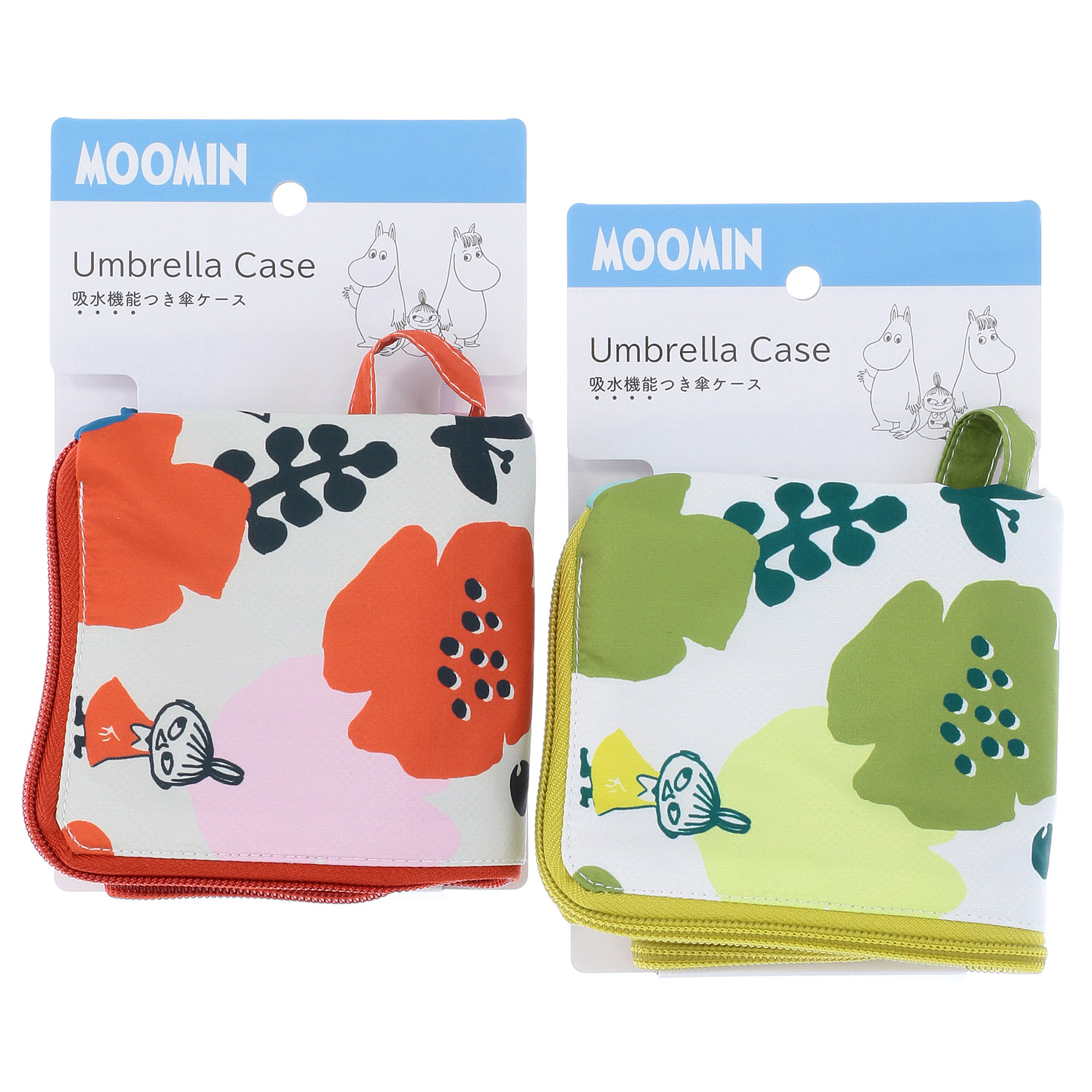 MOOMIN 吸水機能付き傘ケース 花とリトルミイ総柄