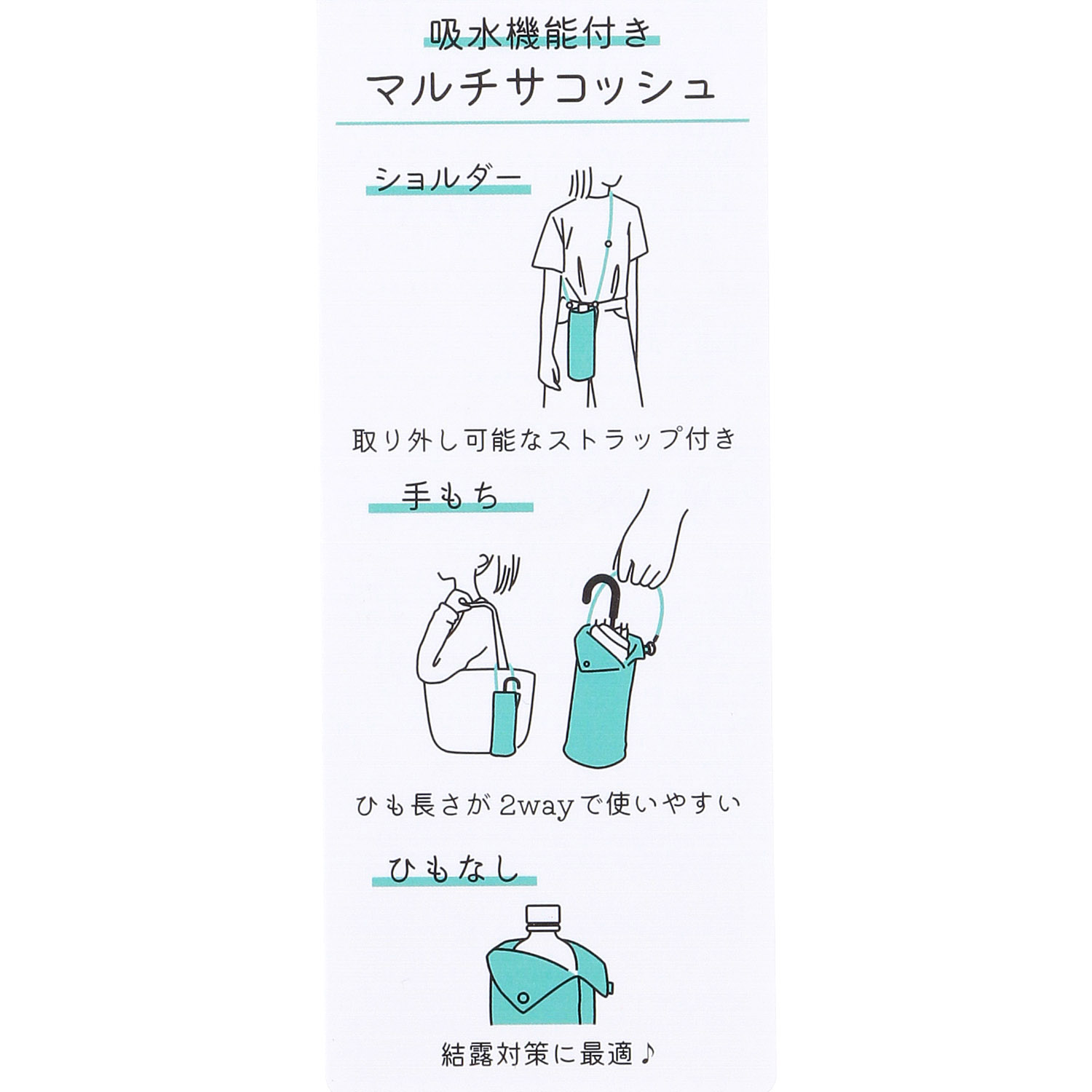 MOOMIN 吸水機能付きマルチサコッシュ - 画像5