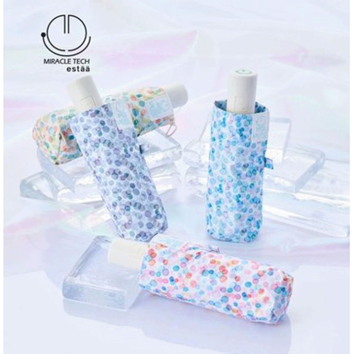 【4月21日～5月9日期間限定10％OFF】【Miracle Tech（ミラクルテック）】 晴雨兼用自動開閉 カラフルドット