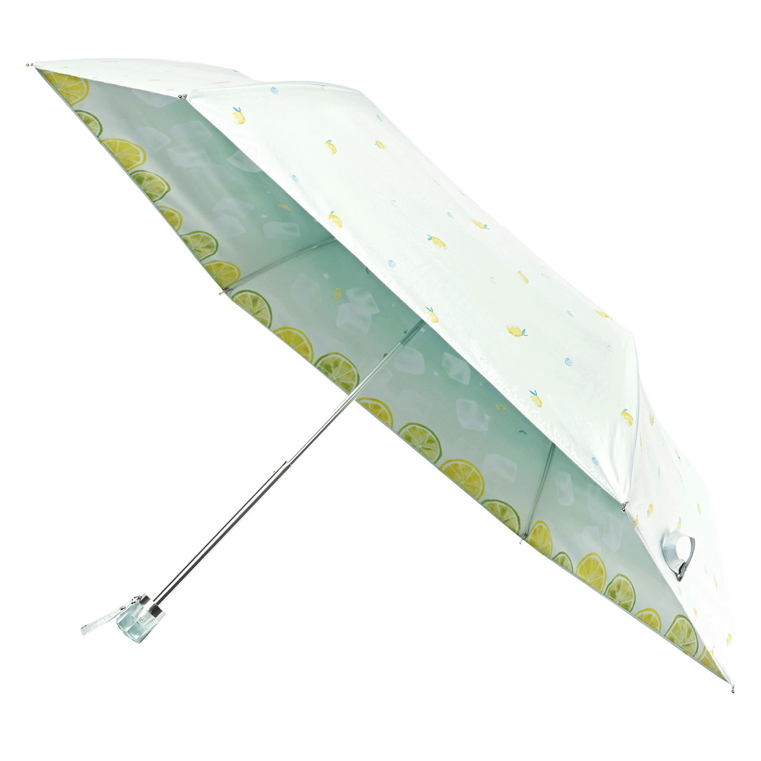 晴雨兼用 2サイドレモンスカッシュ折傘 - 画像2
