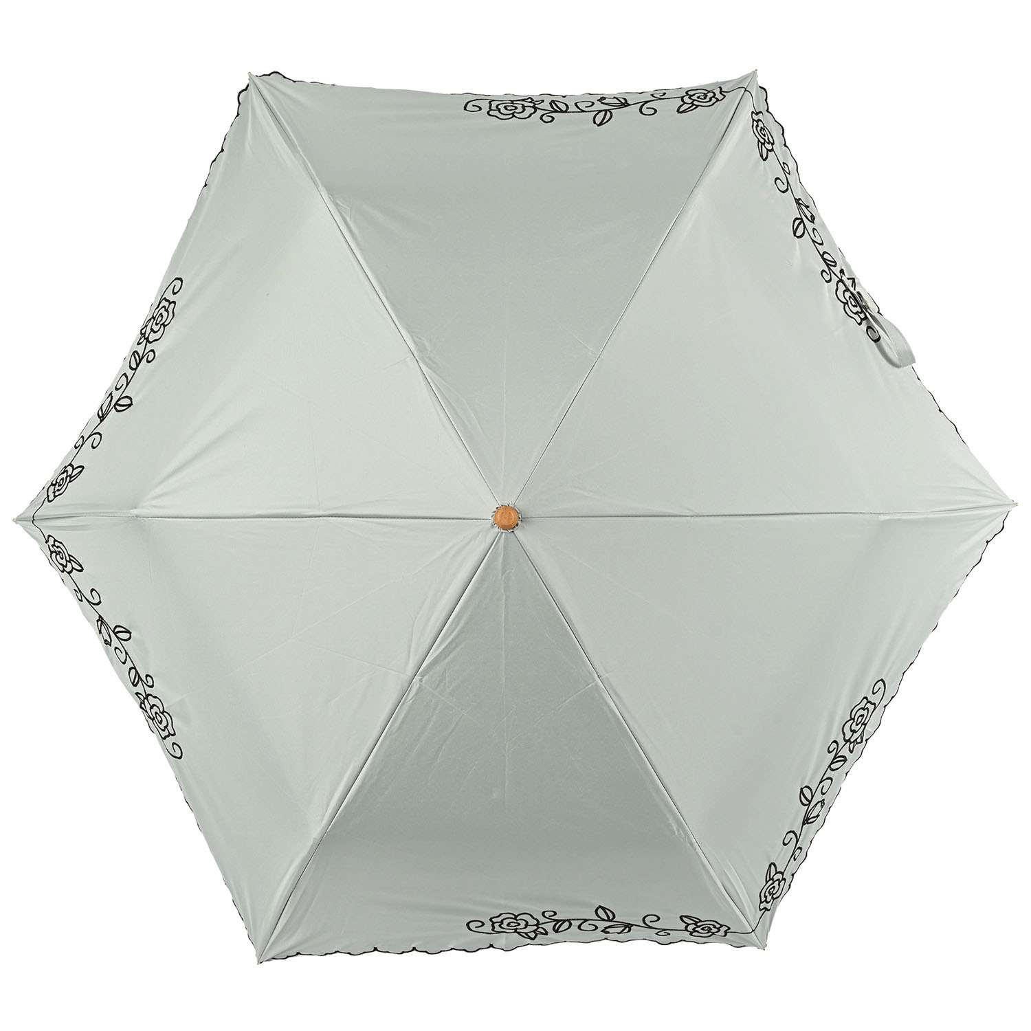 晴雨兼用 ローズ刺繍ミニ傘 - 画像7