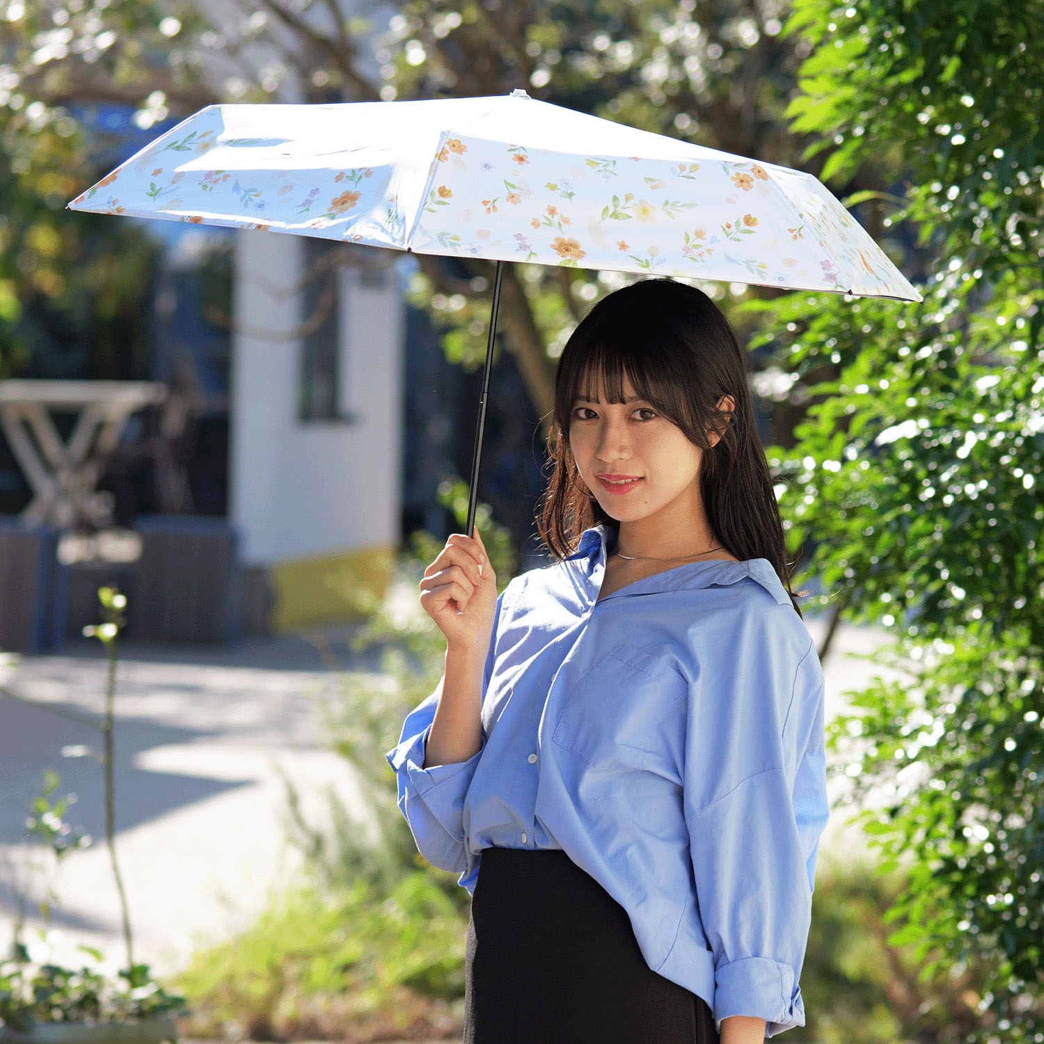 晴雨兼用 ルーチェフィオレスレンダーミニ傘