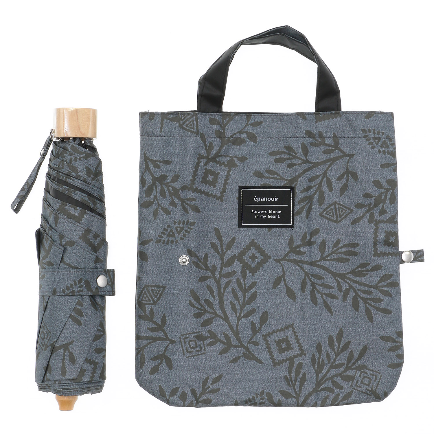 晴雨兼用 PU エパヌイールリーフミニ傘 - 画像2