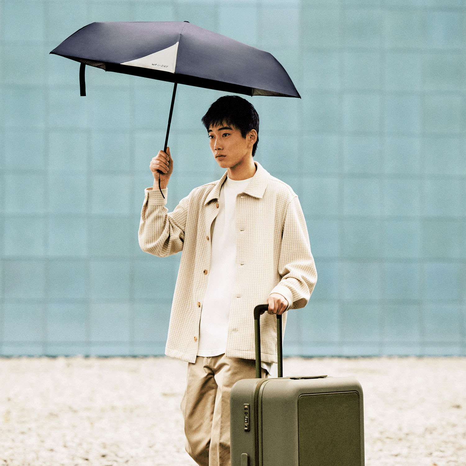 【because】 オールウェザーバイカラー自動開閉折傘