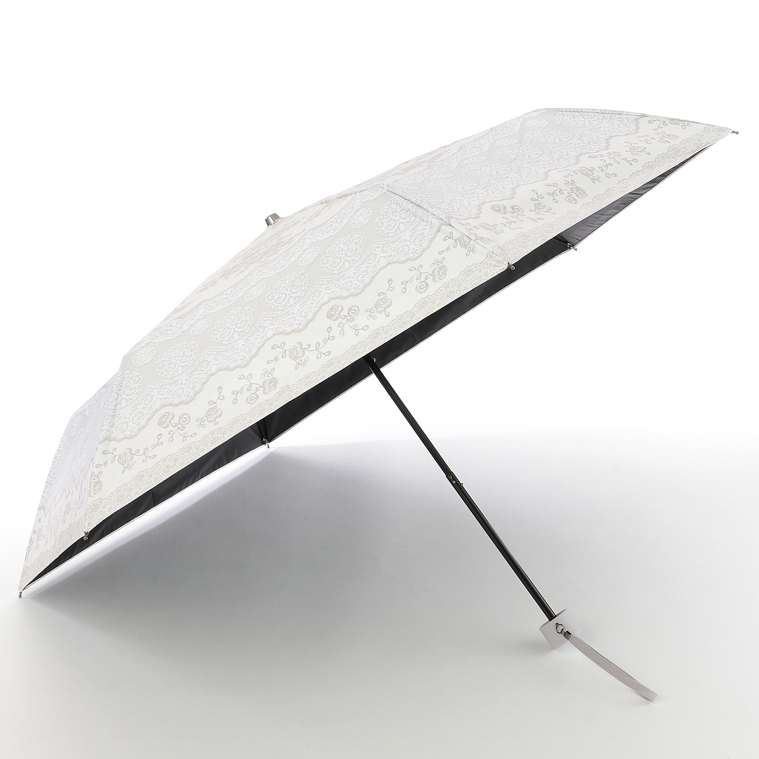 晴雨兼用傘 レース柄ミニ - 画像2