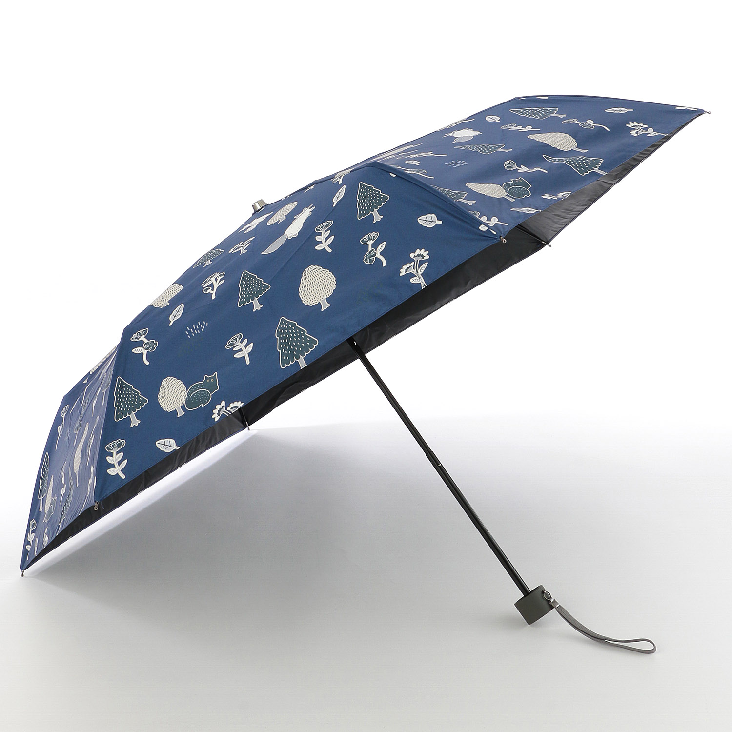 晴雨兼用傘 ネコ柄ミニ - 画像3