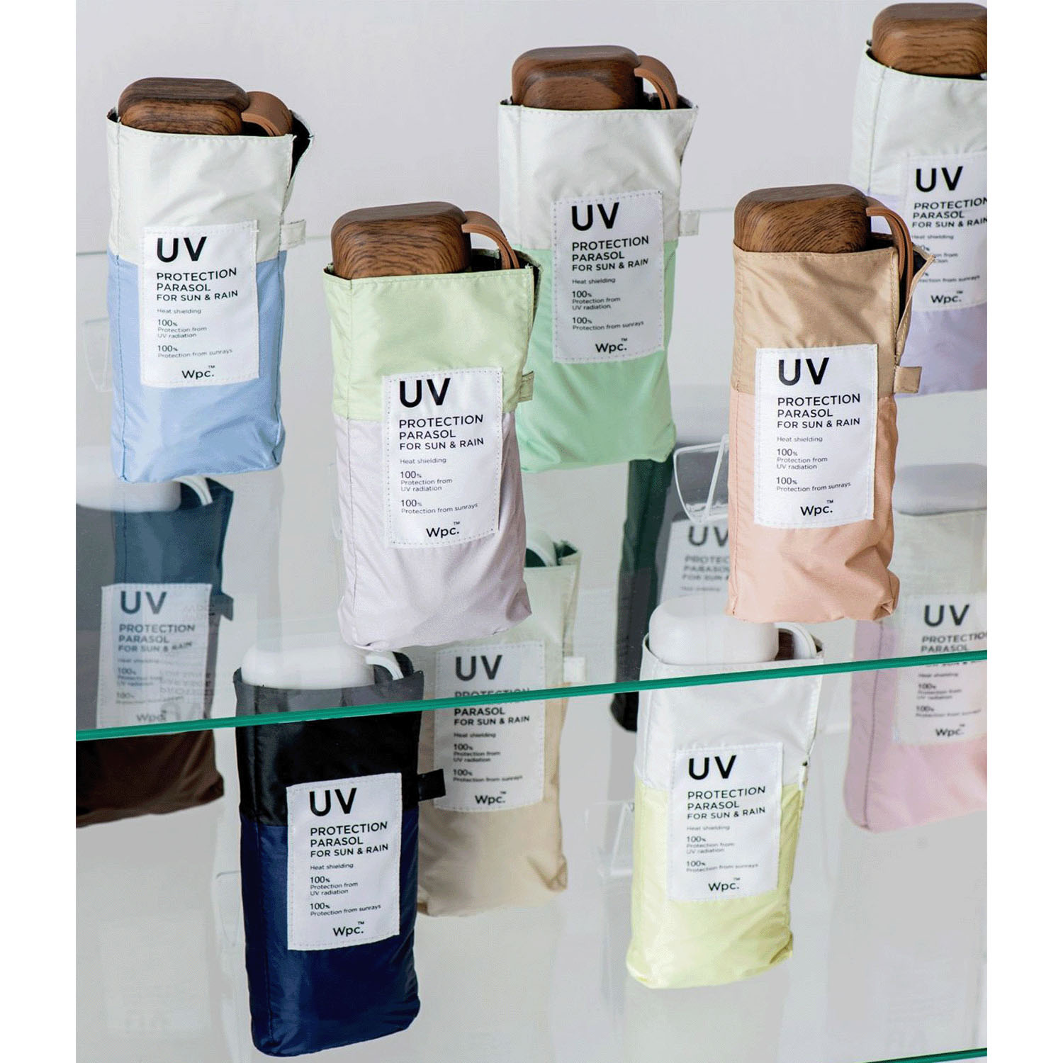 【期間限定4／22～5／9 値引き5％OFF】 【ダントツ1番人気】 Wpc 遮光切継ぎタイニー 晴雨兼用 折傘