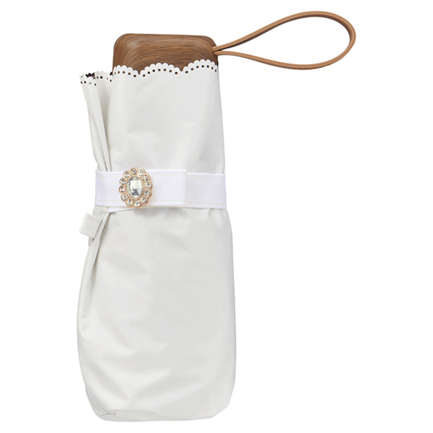 Wpc．遮光ビジューボタンミニ傘 - 画像4