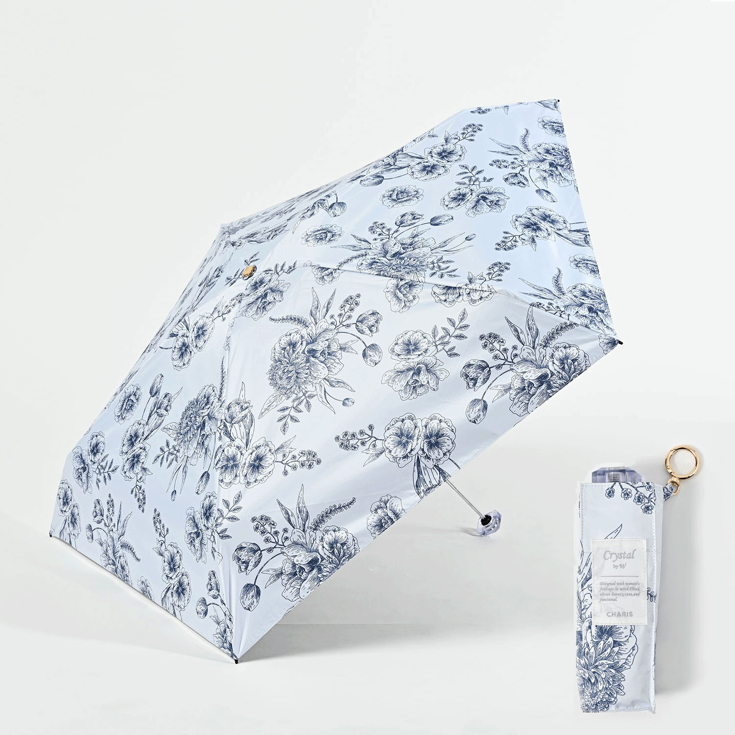 【CHARIS】晴雨兼用 クリスタルWエクラミニ傘