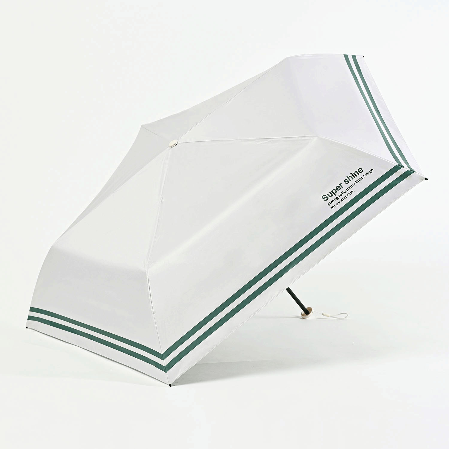 【CHARIS】スーパーシャイン プレッピーボーダー折傘 - 画像3