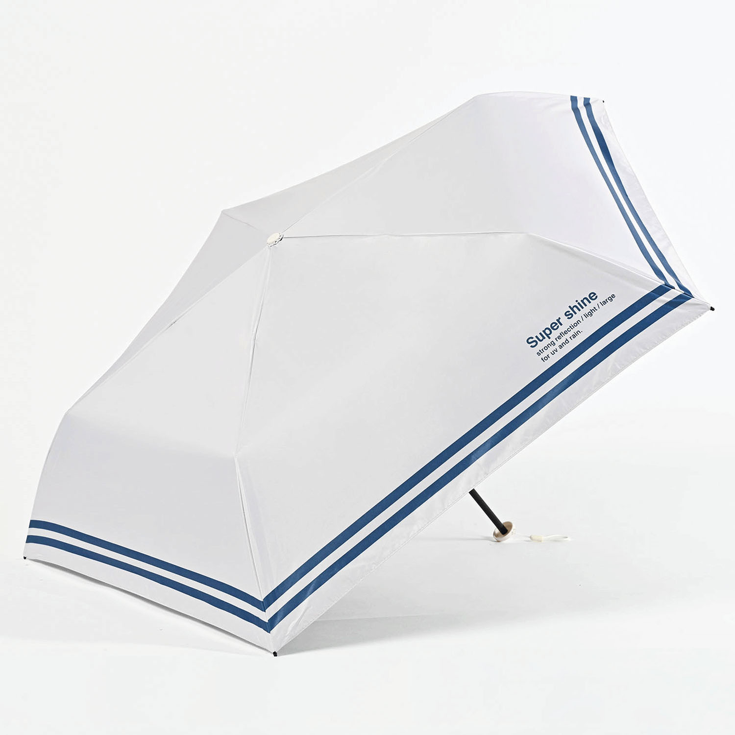 【CHARIS】スーパーシャイン プレッピーボーダー折傘 - 画像5