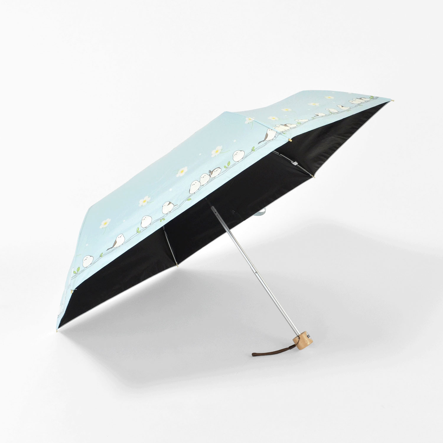 【耐風仕様】 晴雨兼お花とシマエナガミニ傘 - 画像2