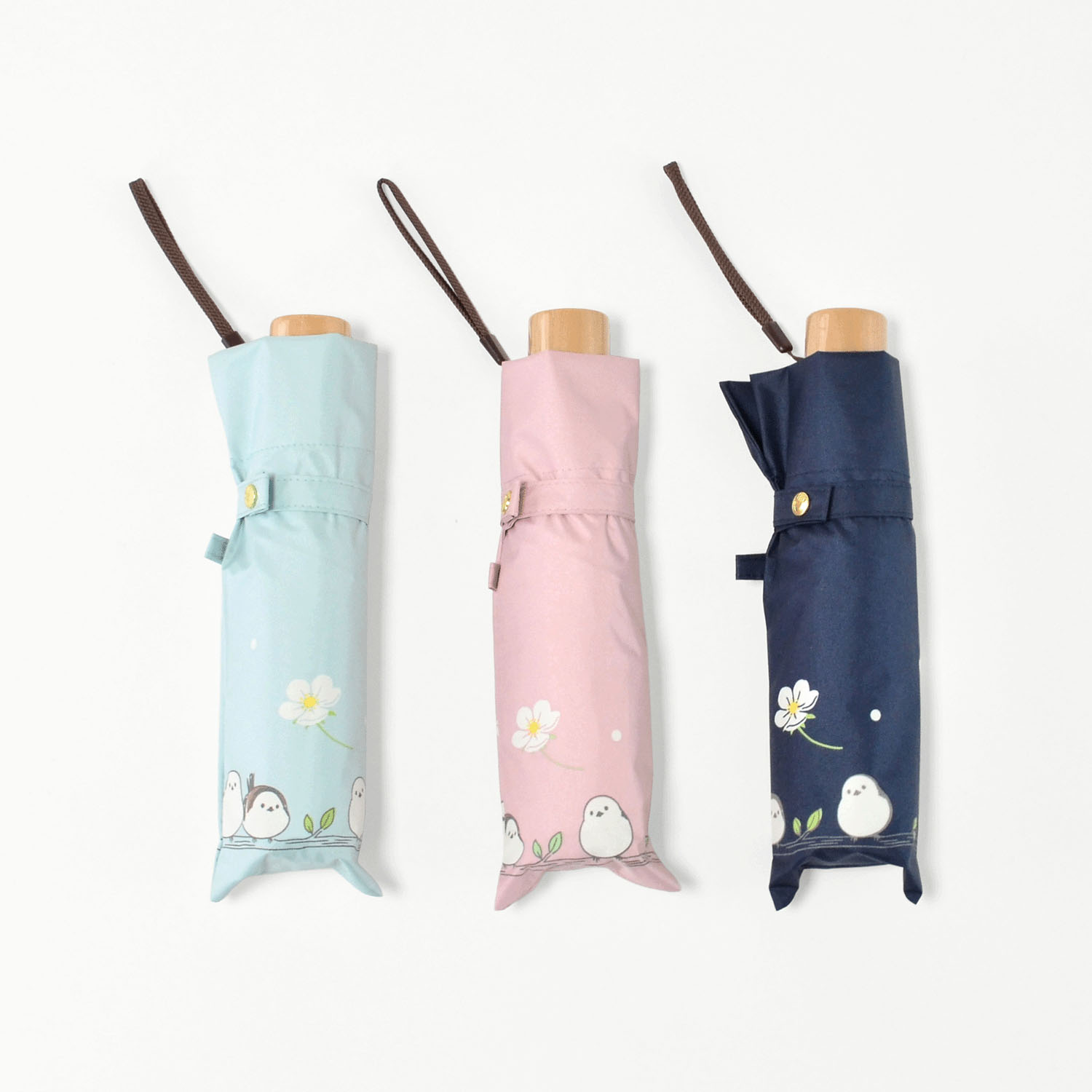 【耐風仕様】 晴雨兼お花とシマエナガミニ傘 - 画像5