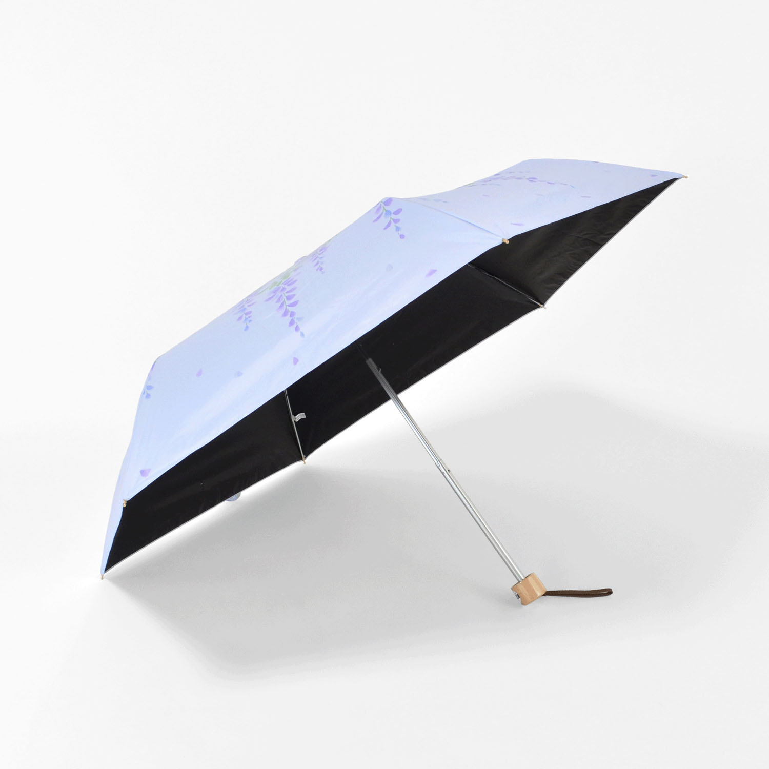 【耐風仕様】 晴雨兼用 ウィステリアミニ（藤の花）傘 - 画像5