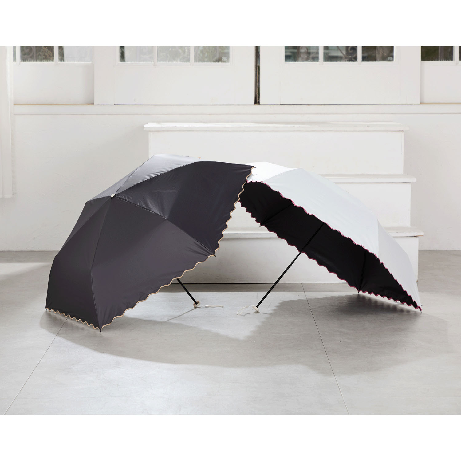 【water front】 ハンディルーフ晴雨兼用カレント折傘