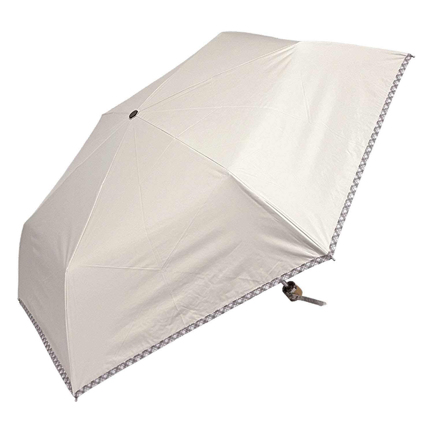 【RIC】 晴雨兼用転写パイピングチェック折傘 - 画像5