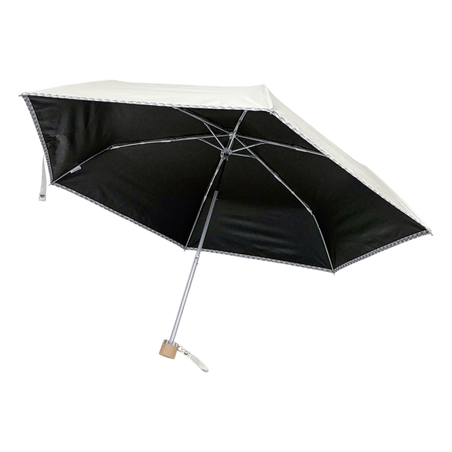 【RIC】 晴雨兼用転写パイピングチェック折傘 - 画像6