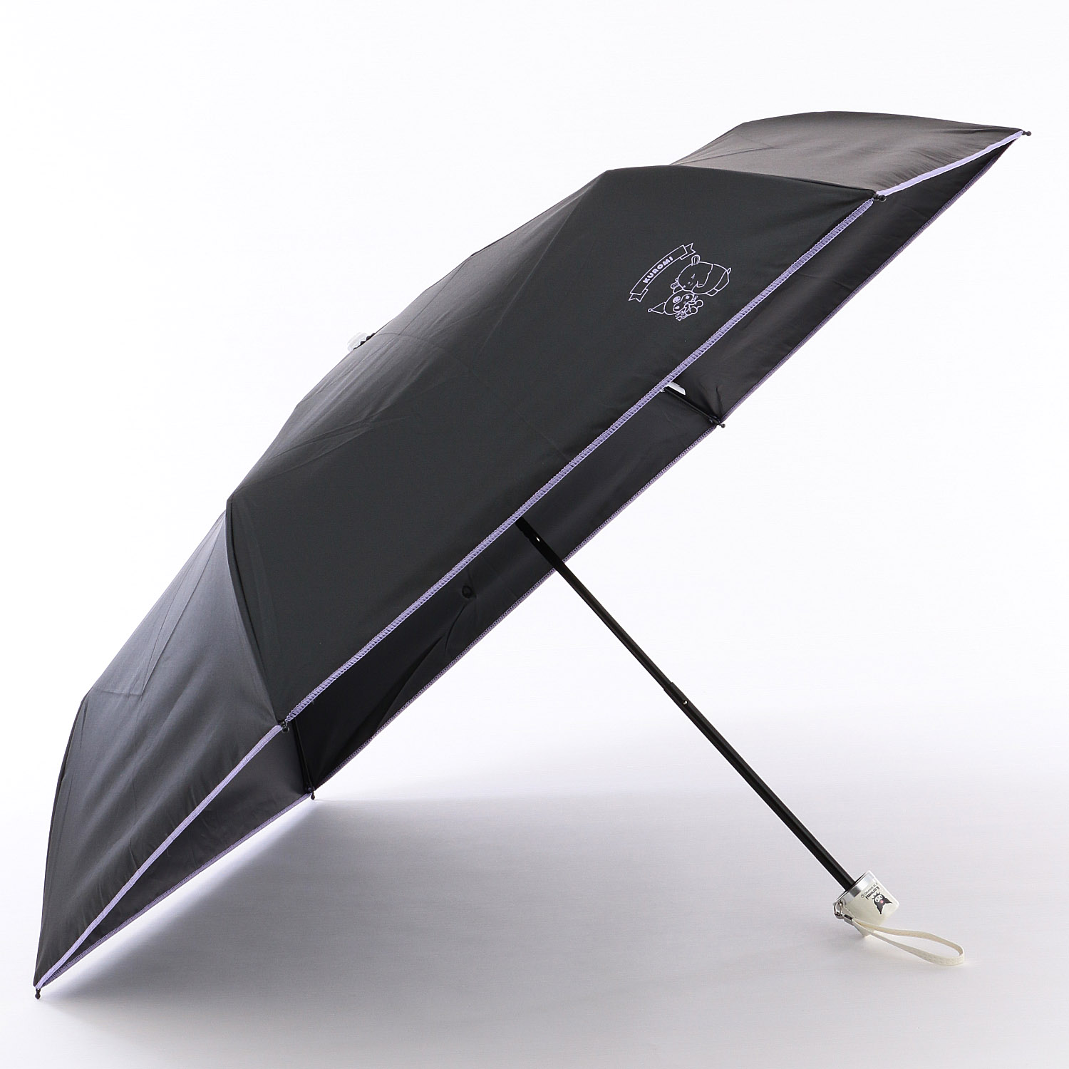 サンリオ 晴雨兼用折り畳み傘 チェックリボン傘袋付