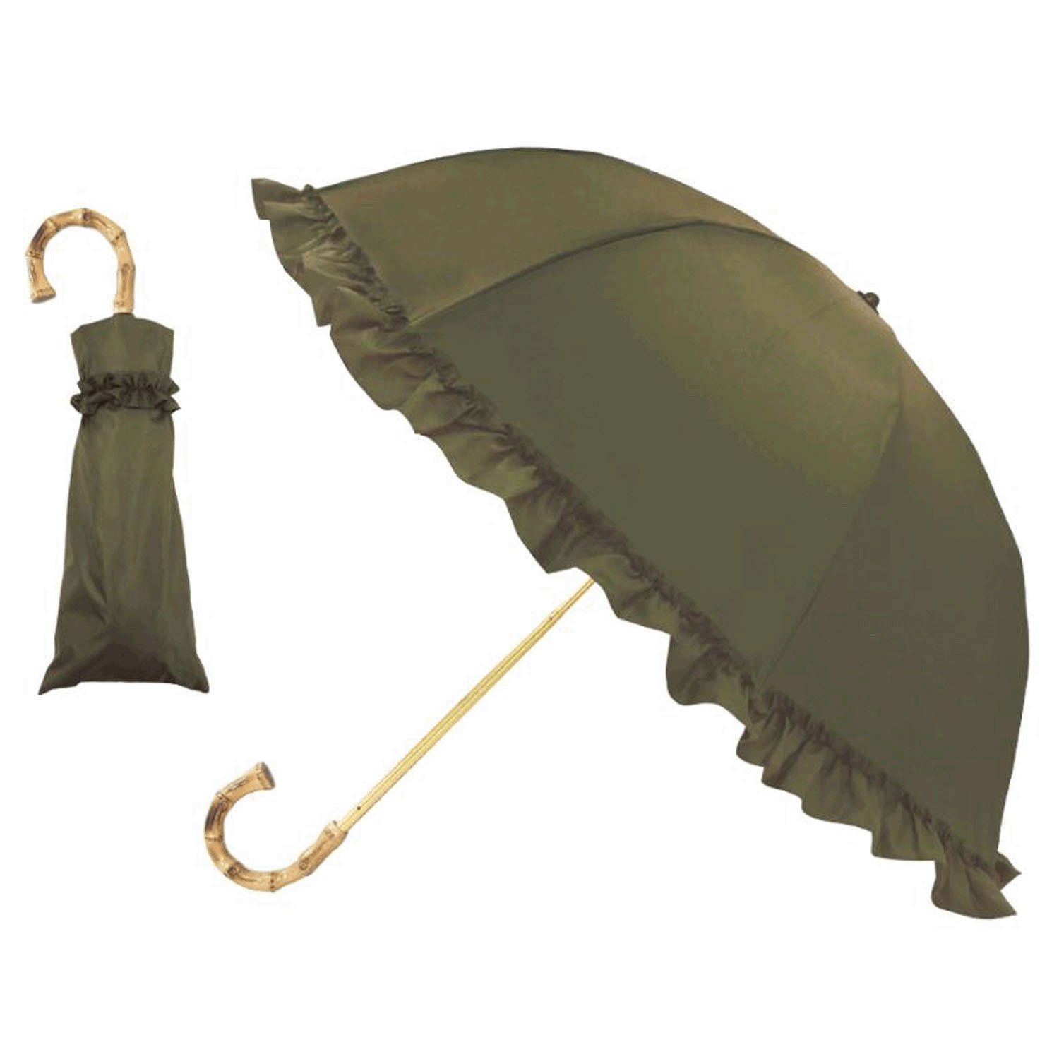 【大人気商品！】 pink trick 完全遮光 フリル 晴雨兼用 2段折傘 - 画像9