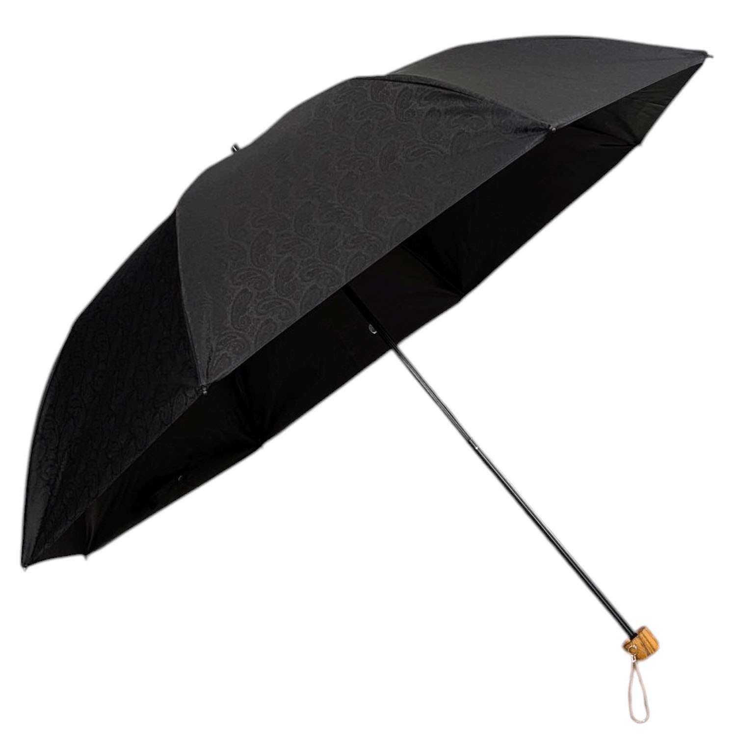 ★日本製 【GRACITO（グラシト）】 ペイズリージャガードコンパクト傘（2段折り） - 画像3