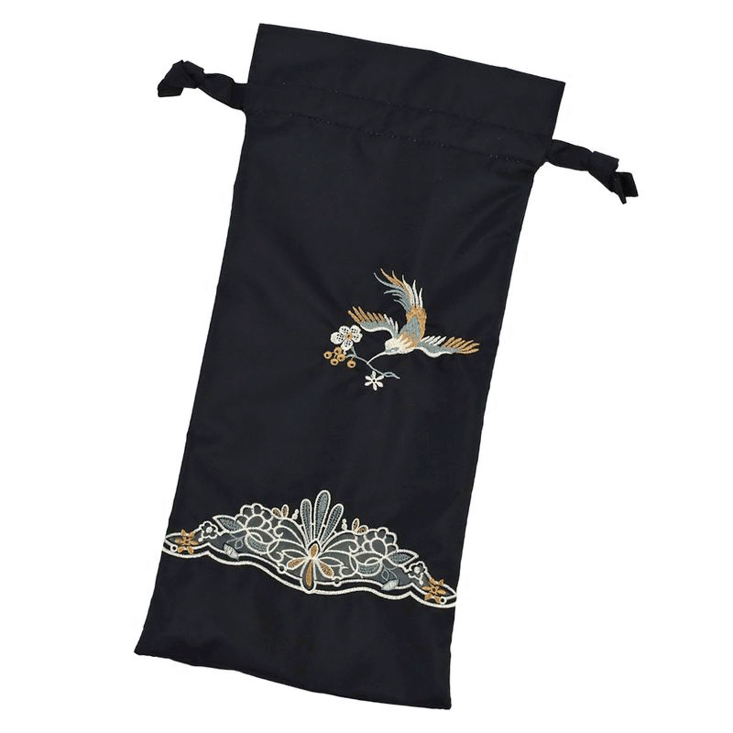 完全遮光 （晴雨兼用）女優日傘 「花鳥オーガンジー刺繍かわず張り」ショート折り畳み - 画像16