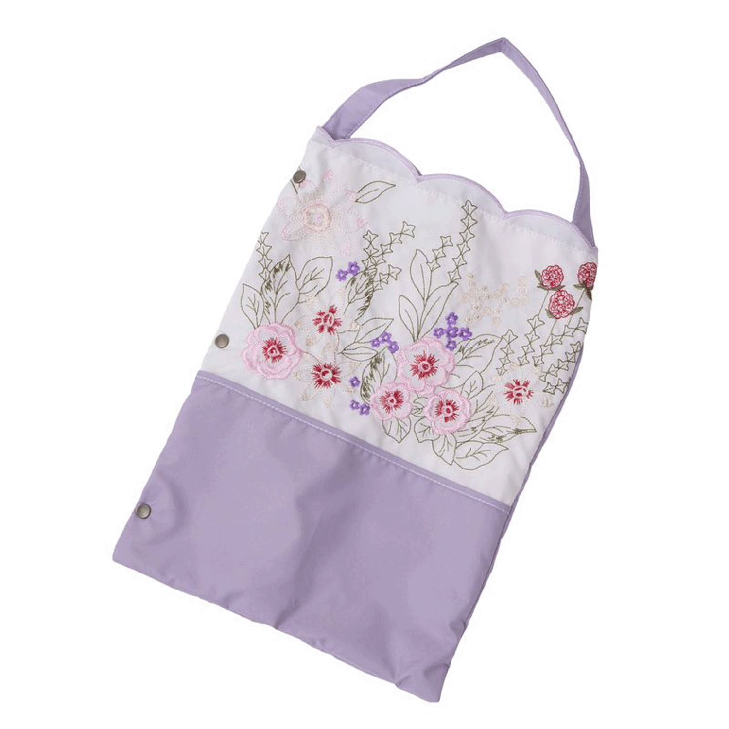 完全遮光 （晴雨兼用）女優日傘 「花束みたいな刺繍かわず張り」ショート折り畳み - 画像15