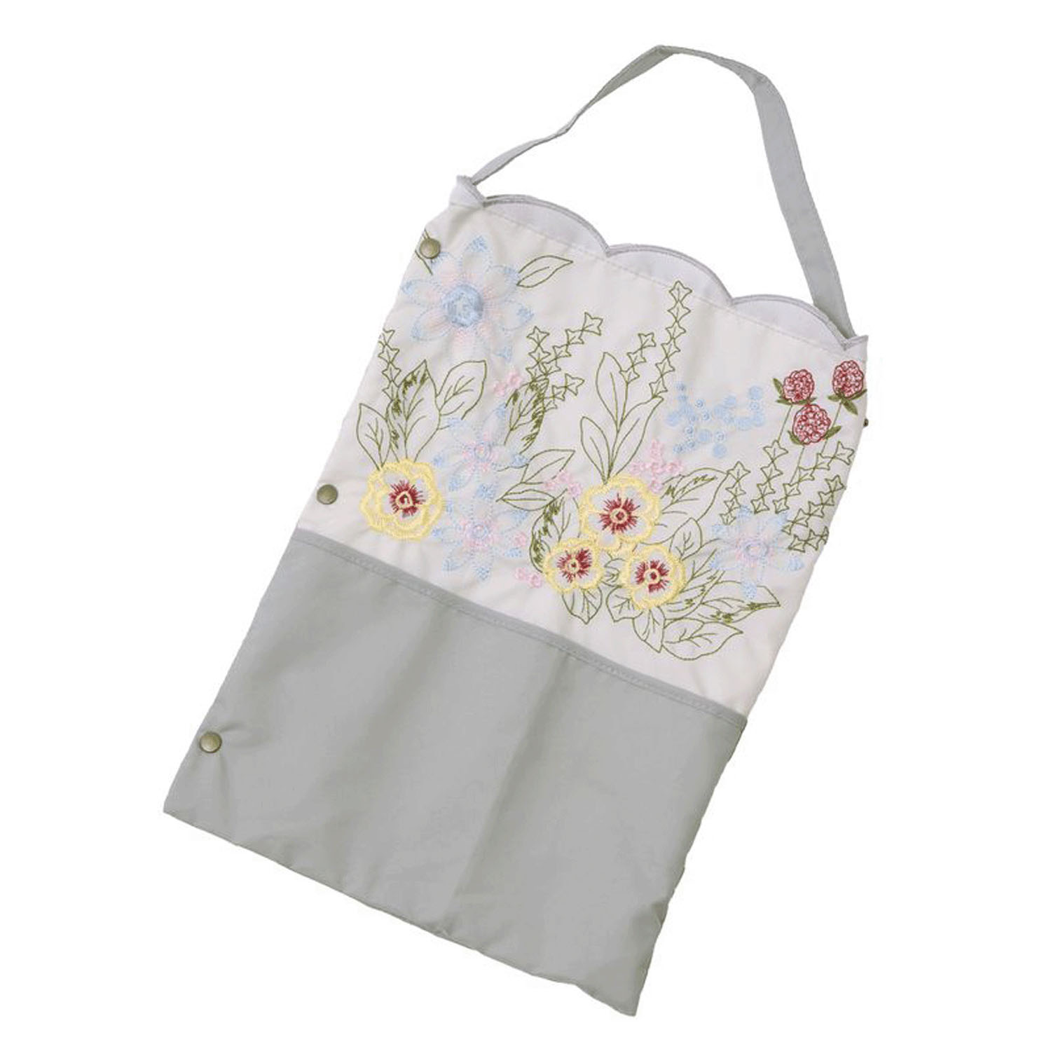 完全遮光 （晴雨兼用）女優日傘 「花束みたいな刺繍かわず張り」ショート折り畳み - 画像5